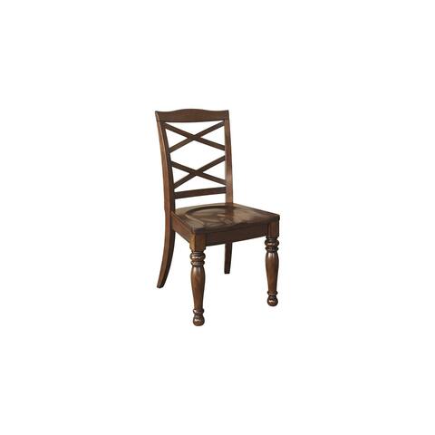 Porter Casual Dining Room Side Chair Set of 2, Rustic Brown - Standard