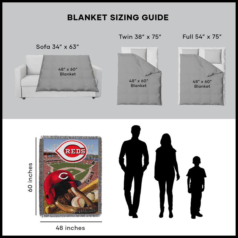 MLB Woven Tapestry Throw Blanket