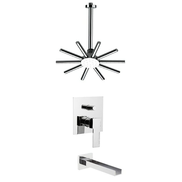 Nameeks TSF2274 Remer Shower Tub and Shower Trim Package with Single Function Rain Shower head