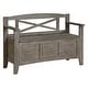 preview thumbnail 19 of 34, Entryway Bench with Flip Up Storage Greystone