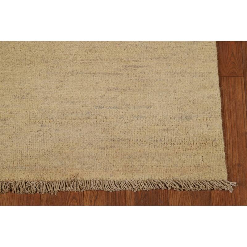 Contemporary Gabbeh Runner Rug Hand-Knotted Wool Carpet - 2'8"x 9'6"