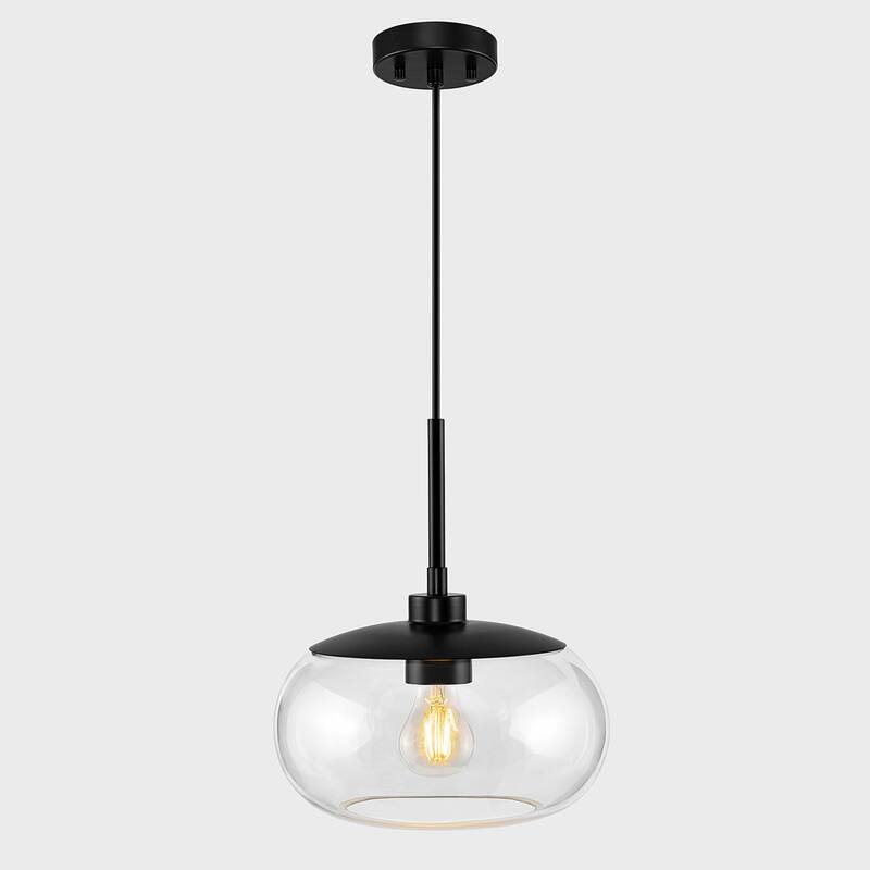 KAWOTI 1-Light Adjustable Glass Pendant