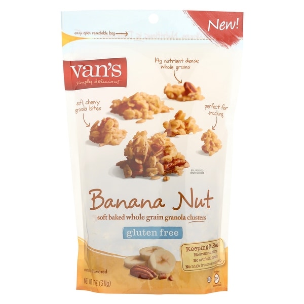 Van's Natural Foods Gluten Free Granola - Banana Nut - Case of 6 - 11 oz.