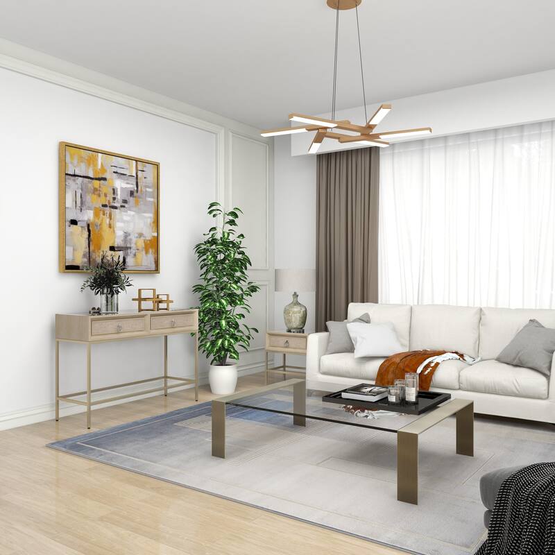 Glass Room Table Lamp with Faux Mercury Glass Finish - Silver - Roche River Decor