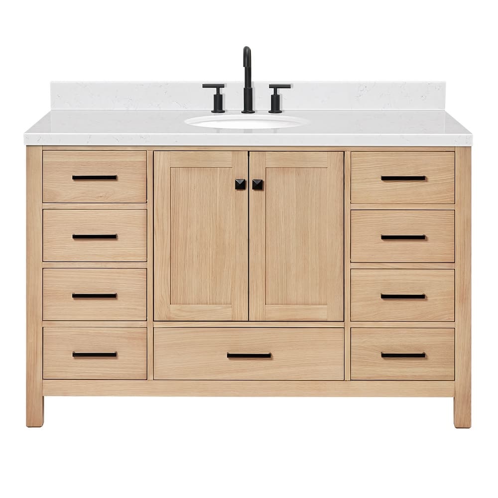 Ariel A054SCQOVO Cambridge 54" Free Standing Single Basin Vanity Set