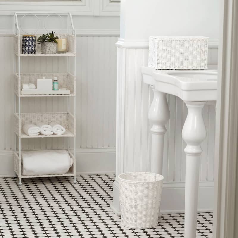 Household Essentials Wicker Basket with Lid