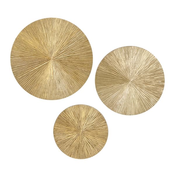 CosmoLiving by Cosmopolitan Gold MDF Contemporary Wall Decor ...
