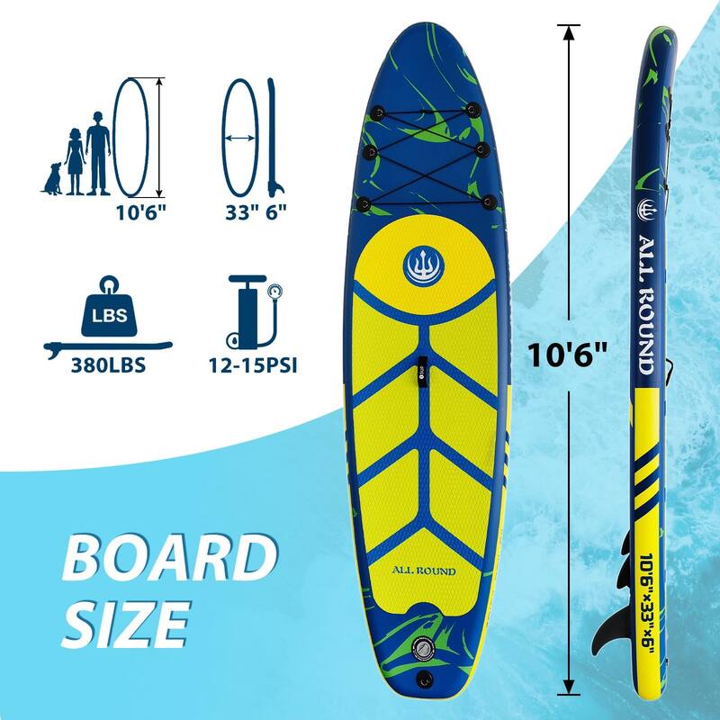 Inflatable Stand Up Paddle Board with Sup Accessories, 10'6'' Inflatable Paddle Boards
