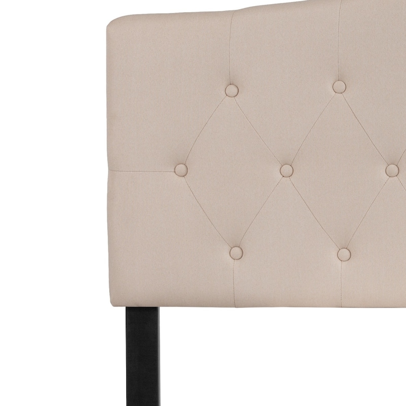 Arched Button Tufted Upholstered Headboard