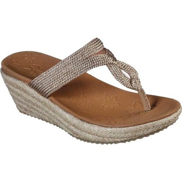 skechers sandals womens gold