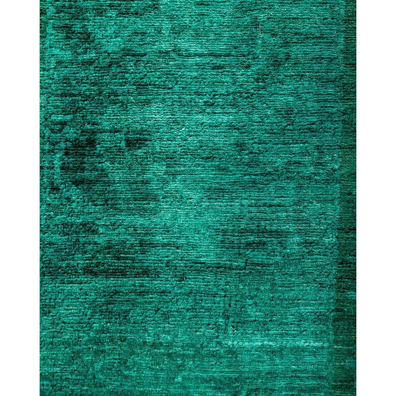 Contemporary Overdyed Wool Hand Knotted Runner - 2' 6" x 17' 5"