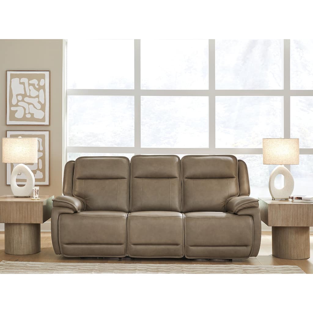 Signature Design by Ashley Rondelay Brown Power Reclining Sofa - 89" W x 42" D x 42" H