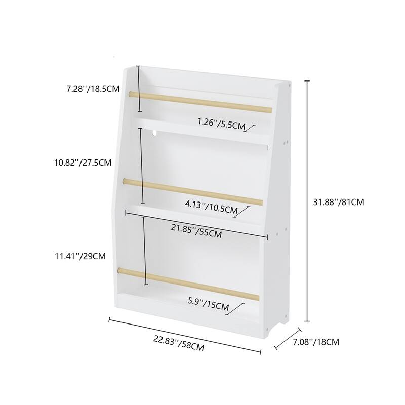 3 Tier Kids Book Shelf,Kids Book Rack