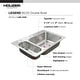 preview thumbnail 4 of 5, Houzer Legend 33" Stainless Steel Topmount 4-hole 80/20 Small Left Double Bowl Kitchen Sink with Strainer & Grids - 33" x 22"
