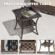 preview thumbnail 8 of 7, Nuu Garden 3-Piece Patio Wicker Conversation Set with Swivel Chairs, Zippered Cushions