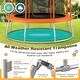 preview thumbnail 16 of 18, 8 Feet Outdoor Unique Flower Shape Trampoline with Enclosure Net