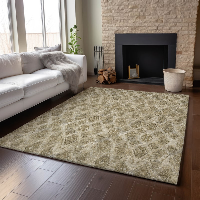 Premium Washable Super Soft Abstract Diamonds Mayfield Rug