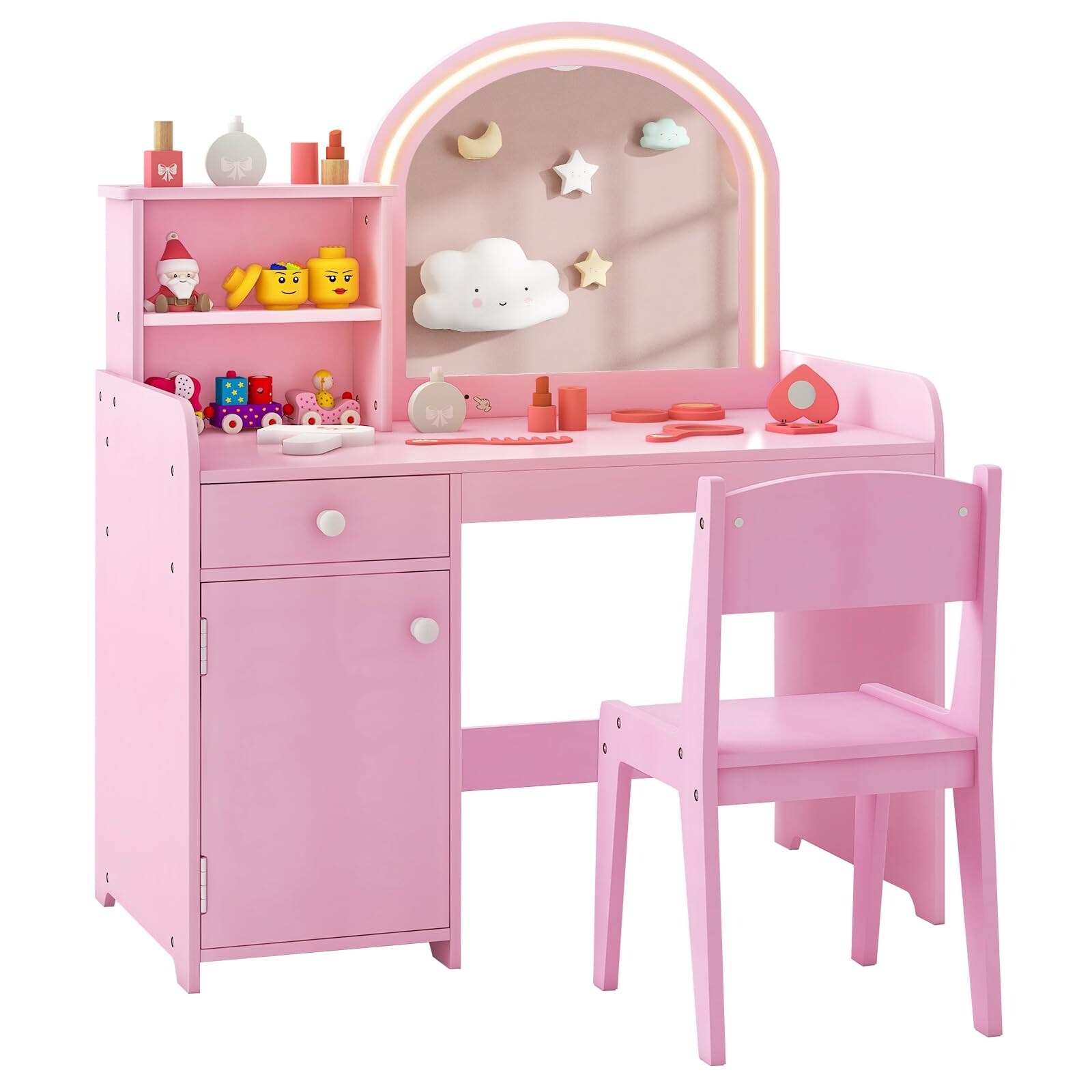Kids vanity set with mirror store