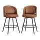 preview thumbnail 17 of 61, Swivel Bar Stools Set Of 2/3/4, Metal Bar Stools, Modern Upholstered Bar Stools For Kitchen Island - 20.3"W X 20.3"D X 39"H