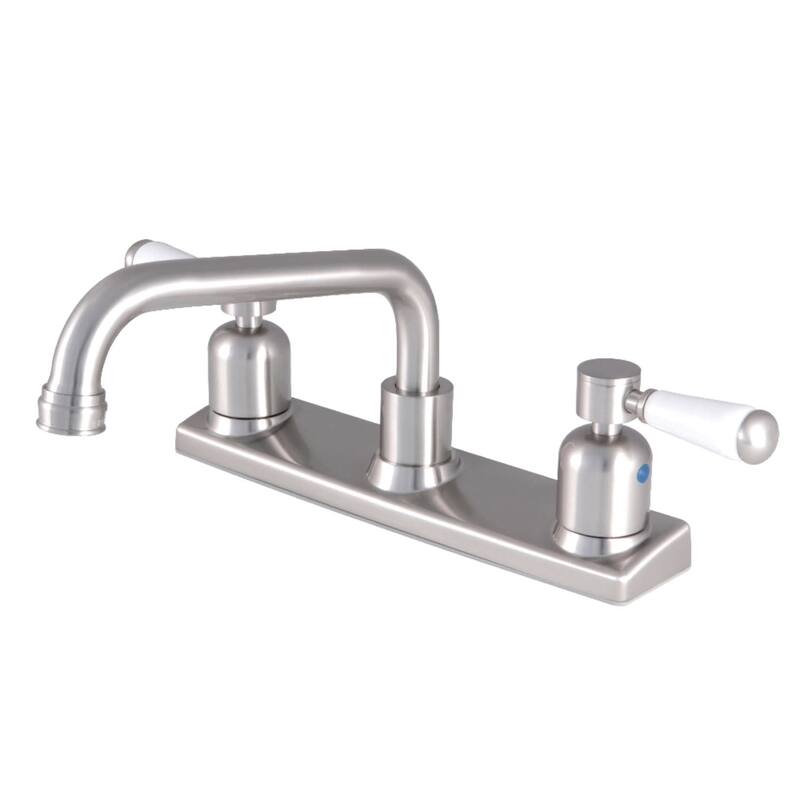 Kingston Brass Paris 1.8 GPM Widespread Kitchen Faucet - Brushed Nickel