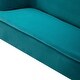 preview thumbnail 92 of 117, Barbara 43" Contemporary Velvet Loveseat Sofa with Goldtone Metal Legs by HULALA HOME