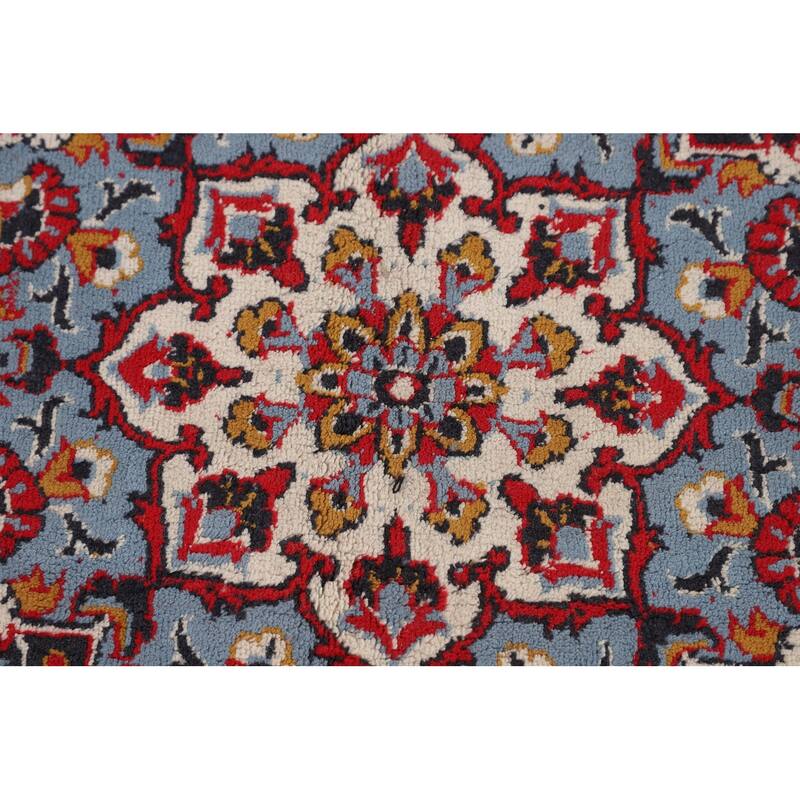 Floral Red Kashan Turkish Area Rug Dining Room Machine Made Carpet - 9'9" x 12'7"