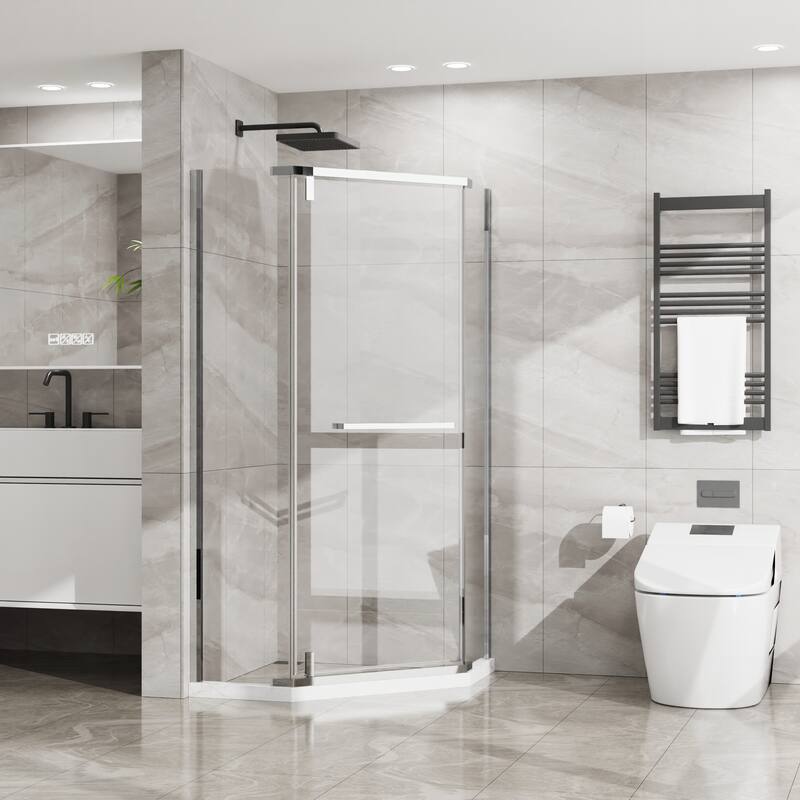 Innovative Corner Shower Enclosure for Compact Bathrooms with Advanced Features