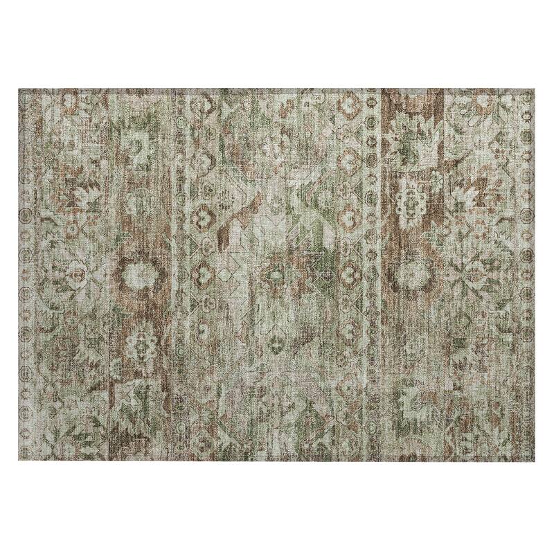 Machine Washable Indoor/ Outdoor Traditional Hudson Chantille Rug
