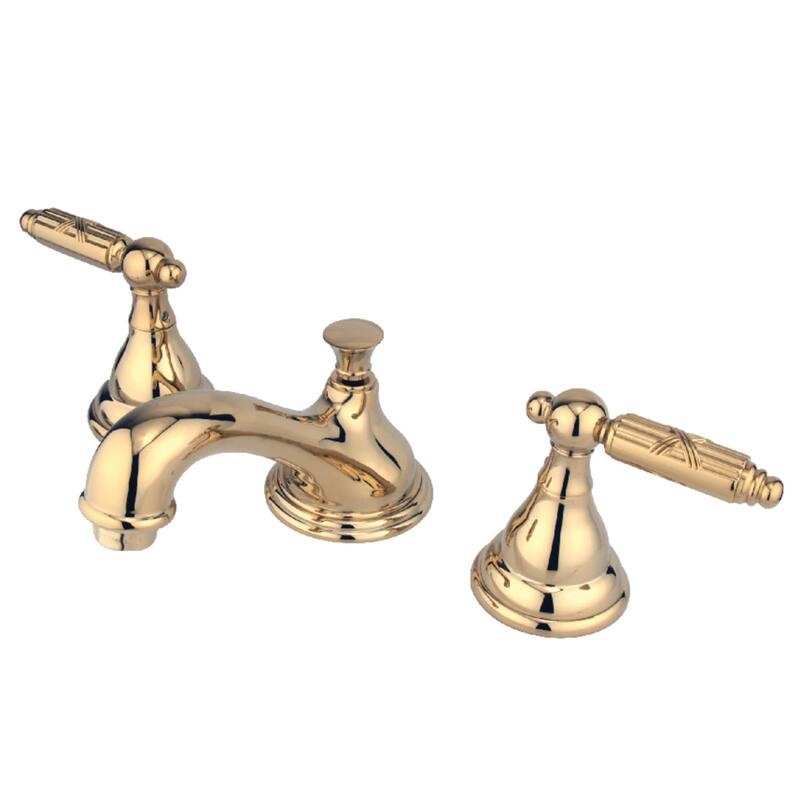 Kingston Brass Georgian 1.2 GPM Widespread Bathroom Faucet with Pop-Up - Polished Brass