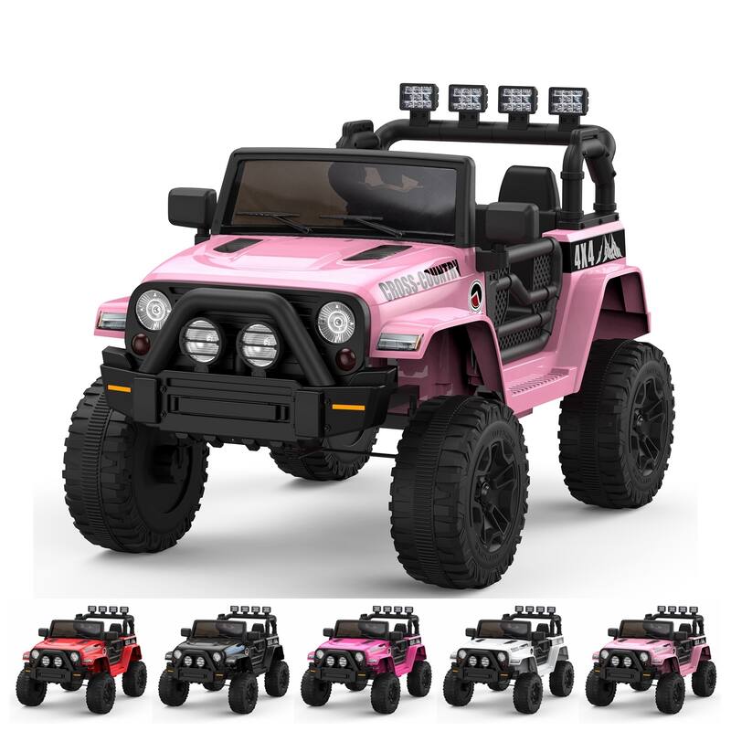 12V Kids Ride on Truck Car with Remote Control - Pink