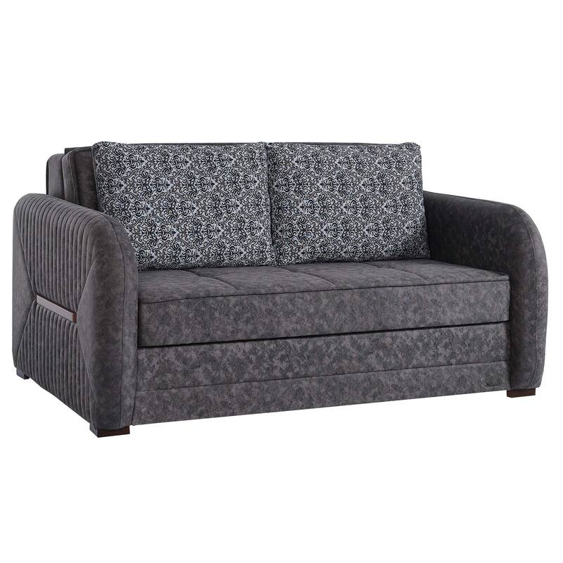 Collection Upholstered Convertible Loveseat With Storage