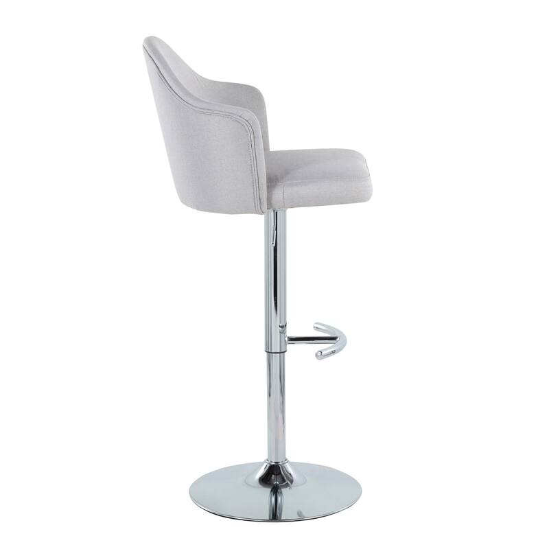 Carson Carrington Valsatra Adjustable Bar Stool with Rounded T Footrest (Set of 2)