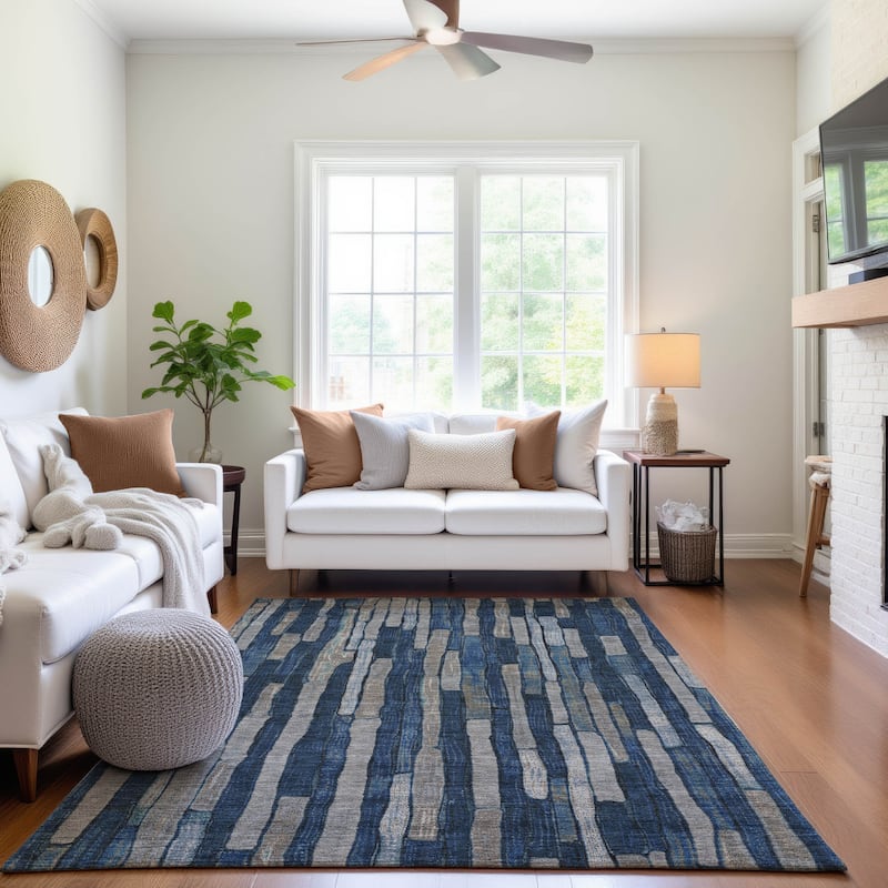 Premium Washable Super Soft Modern Stripes Mayfield Rug