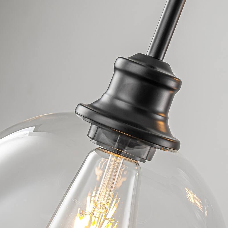 Starsky 3/5 Light Modern Linear Chandelier Cluster Kitchen Island Light with Glass Globe Shade