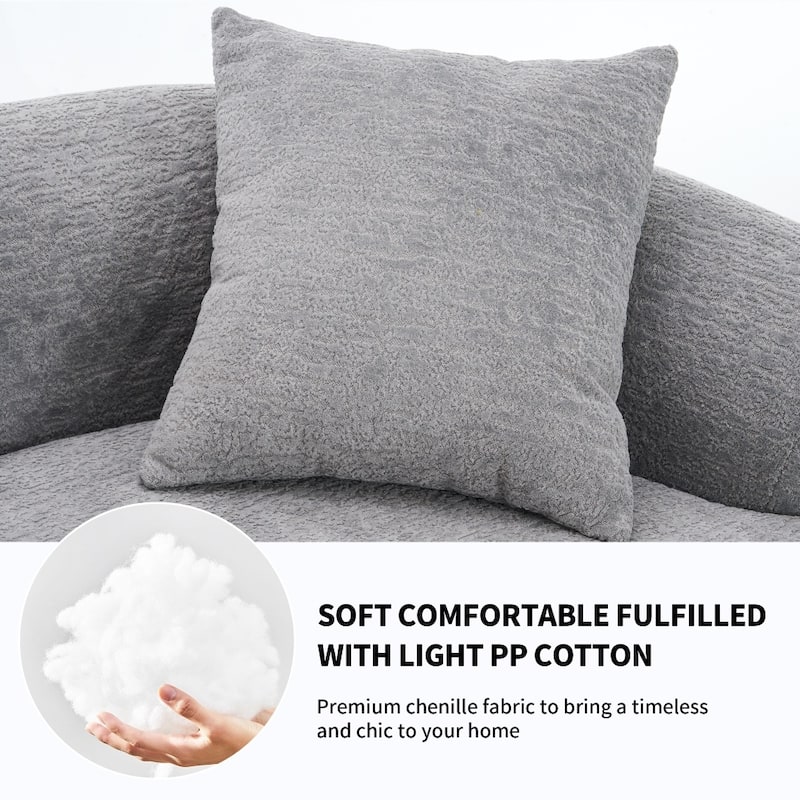 110'' Modular Sectional Curved Boneless Sofa