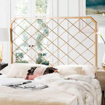 SAFAVIEH Ruthanne Gold Metal Mesh Headboard