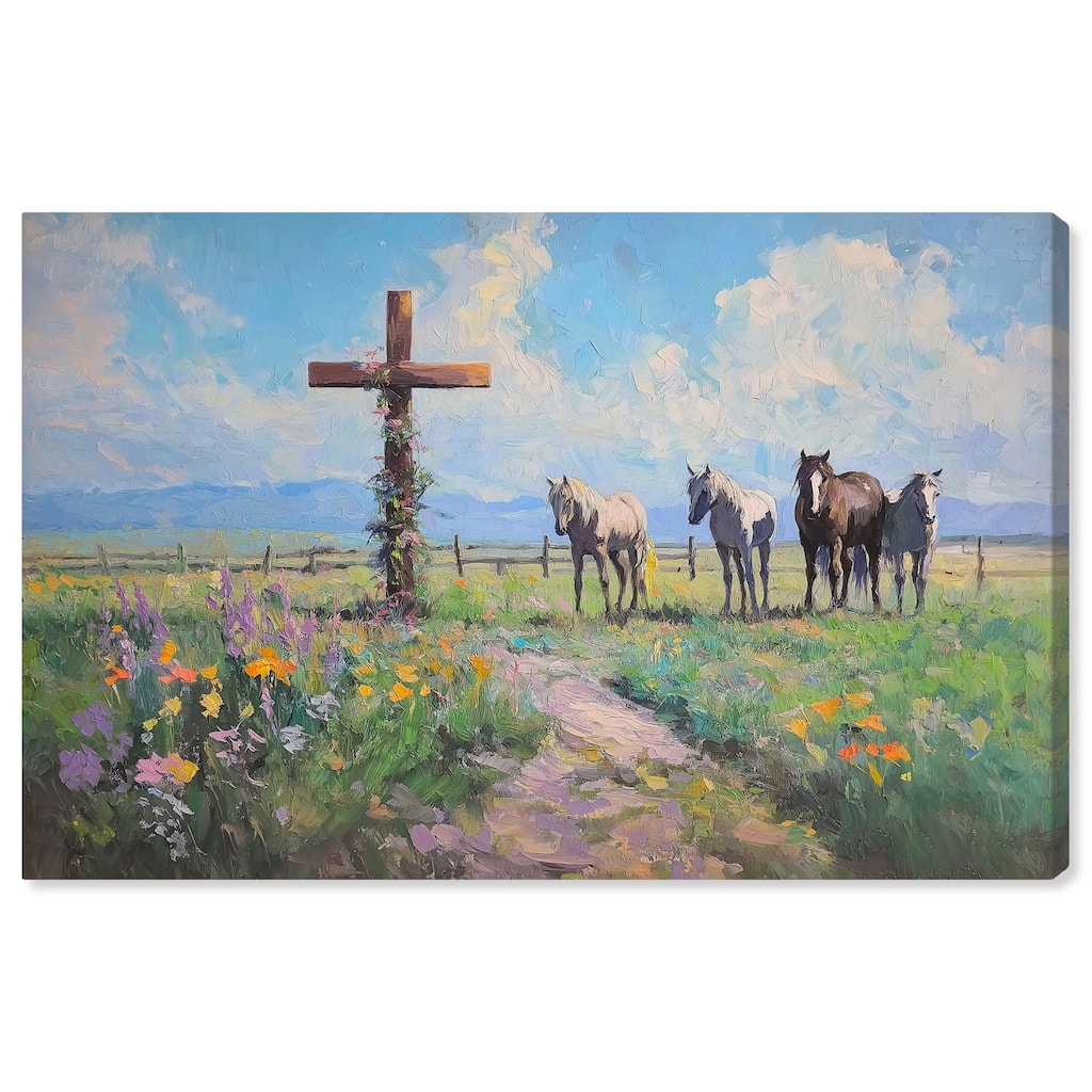 Faithful Pasture Canvas by Art Remedy, Gallery Wrapped