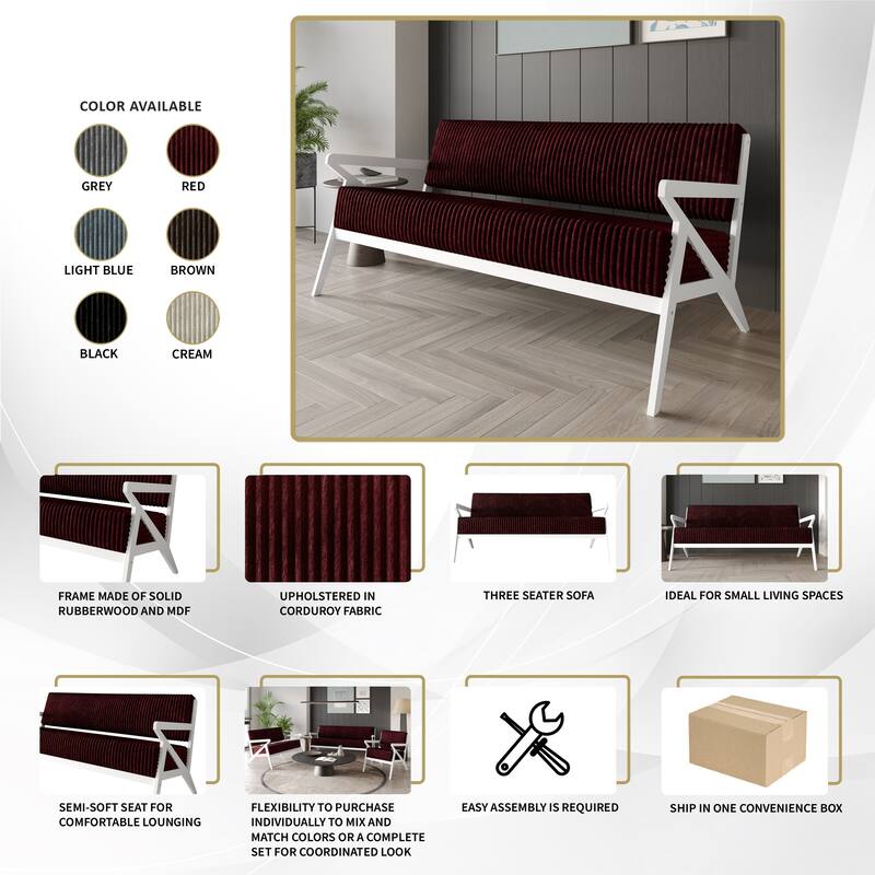 CraftPorch Chic Modern Velvet Upholstered Sofa