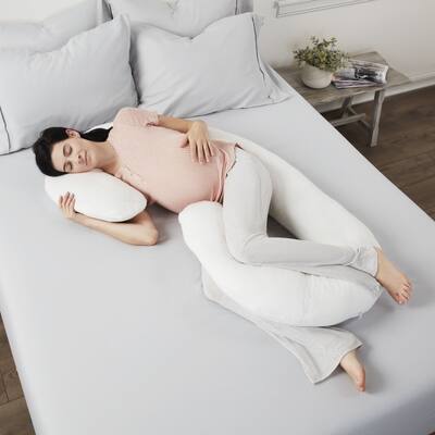 Becky Cameron Rayon from Bamboo Pregnancy Pillow - White