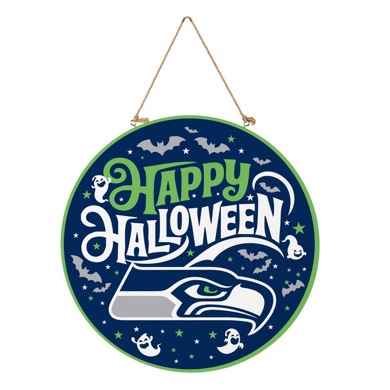 Seattle Seahawks 18" x 18" Halloween Door Décor Wall Sign