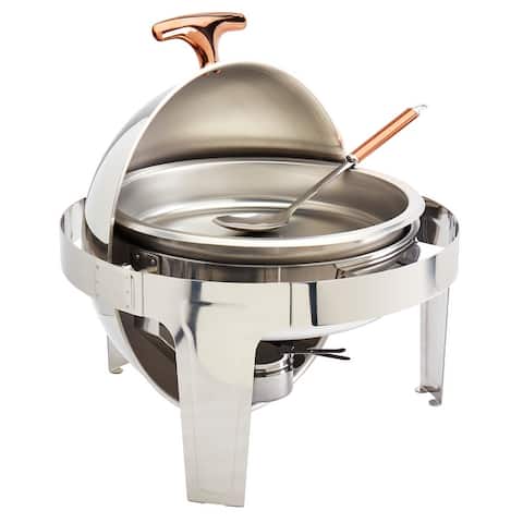 Celebrations by Denmark 5PC 6.3Qt Round Roll Up Stainless Steel Chafing Dish