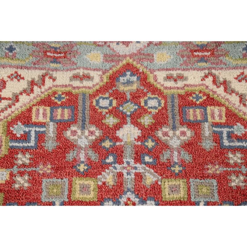 Geometric Kazak Foyer Rug Hand-Knotted Oriental Wool Carpet - 2'0" x 3'0"