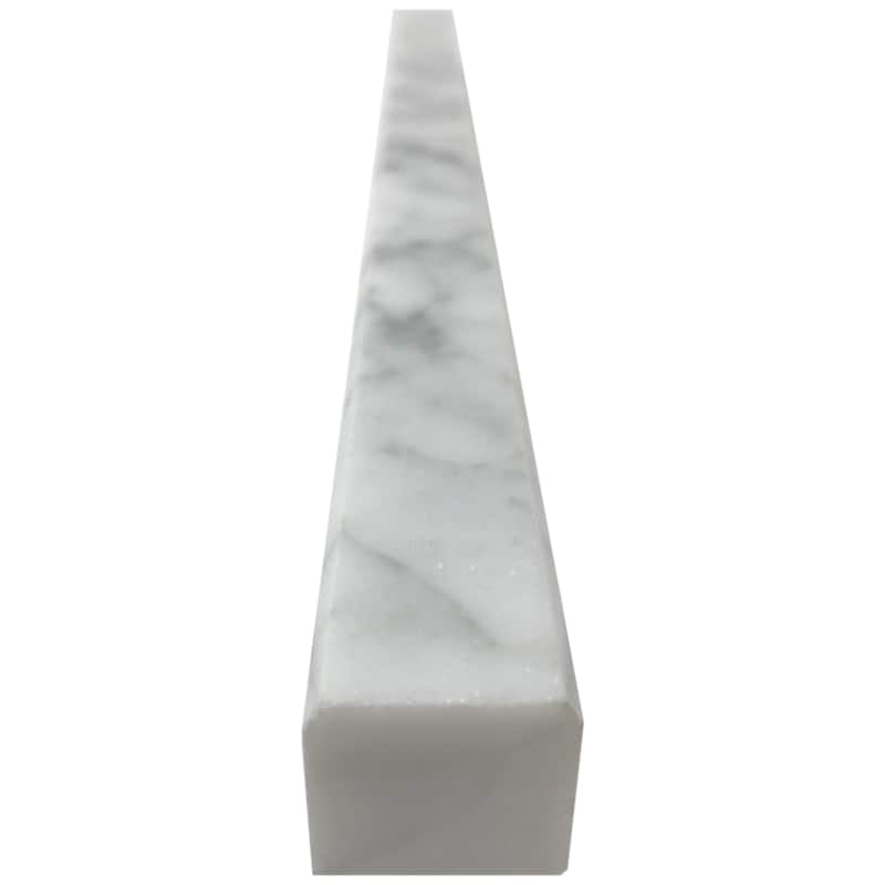 Carrara Marble 0.75" x 12" Polished Square Liner