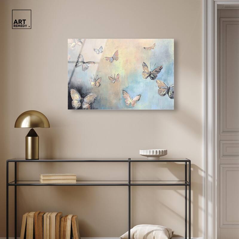 Textured Butterflies I Acrylic by Art Remedy, Ready to Hang
