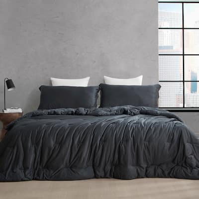 Cool as the Other Side of the Pillow - Coma Inducer® Oversized Comforter Set - Black