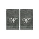 preview thumbnail 16 of 25, Set of 2- Silver Embroidered Gray Monogrammed Fingertip Towels , Personalized Gift, 11 x 18 Inches W