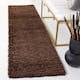 SAFAVIEH California Shag Izat 2-inch Thick Area Rug - 2'3" x 9' Runner - Brown