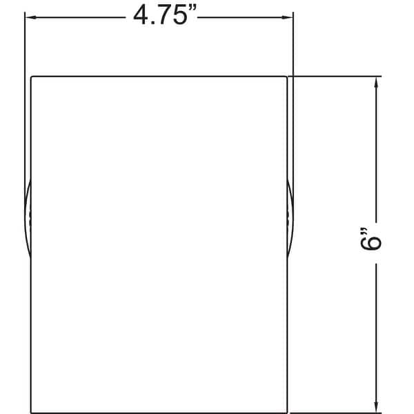 dimension image slide 2 of 3, Access Lighting Poseidon - 1-Light Wet Location Wallwasher - Replaceabled LED - A19