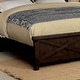 preview thumbnail 6 of 18, Epona Rustic Dark Walnut Wood 2-Piece Panel Bed and Nightstand Set by The Gray Barn