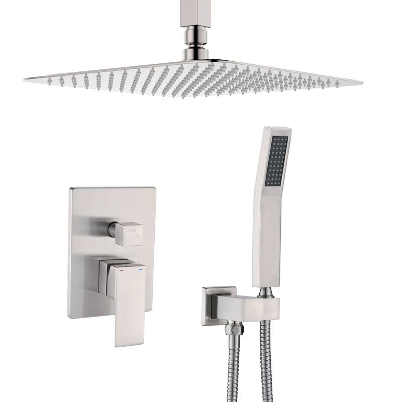 Proox 16" Rainfall Shower Head with Handheld, Shower Faucet Set for Bathroom - 16 inch
